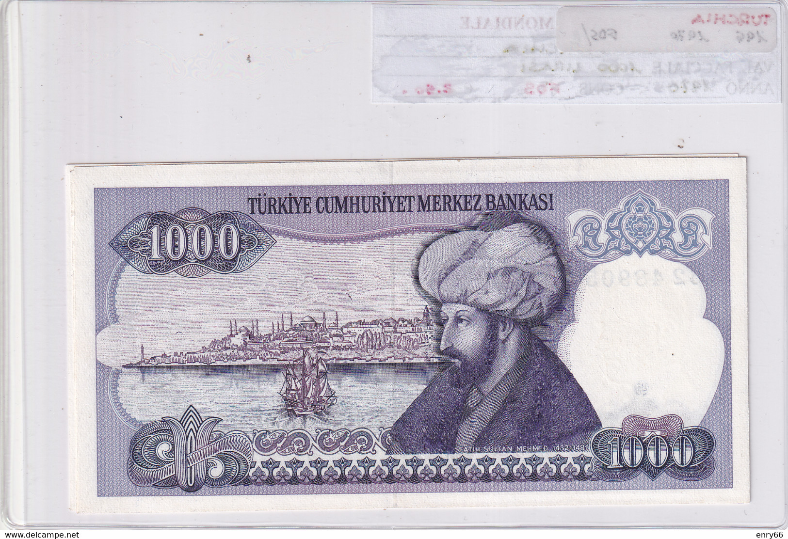 TURCHIA 1000 LIRASI 1970 P196 - Turquie