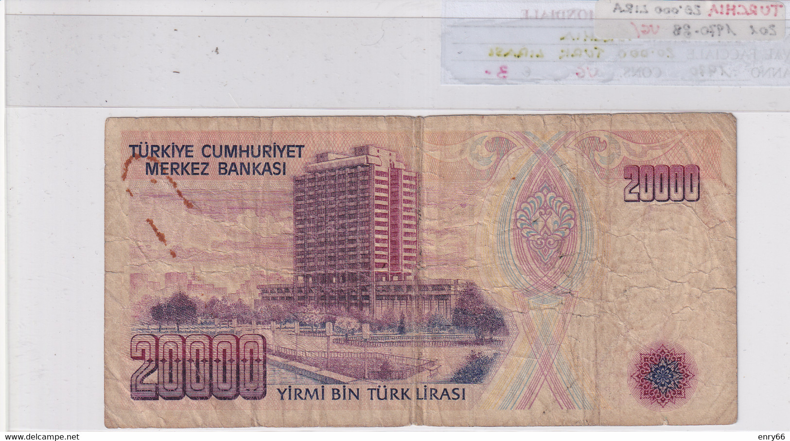 TURCHIA 20'000 LIRASI 1970 P201 - Turquie