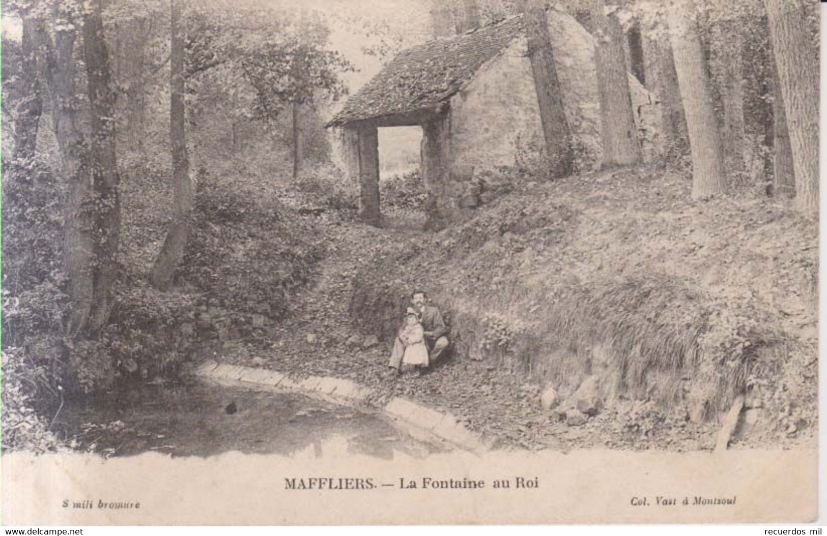 Maffliers La Fontaine Au Roi  Carte Postale Animee    1905 - Maffliers