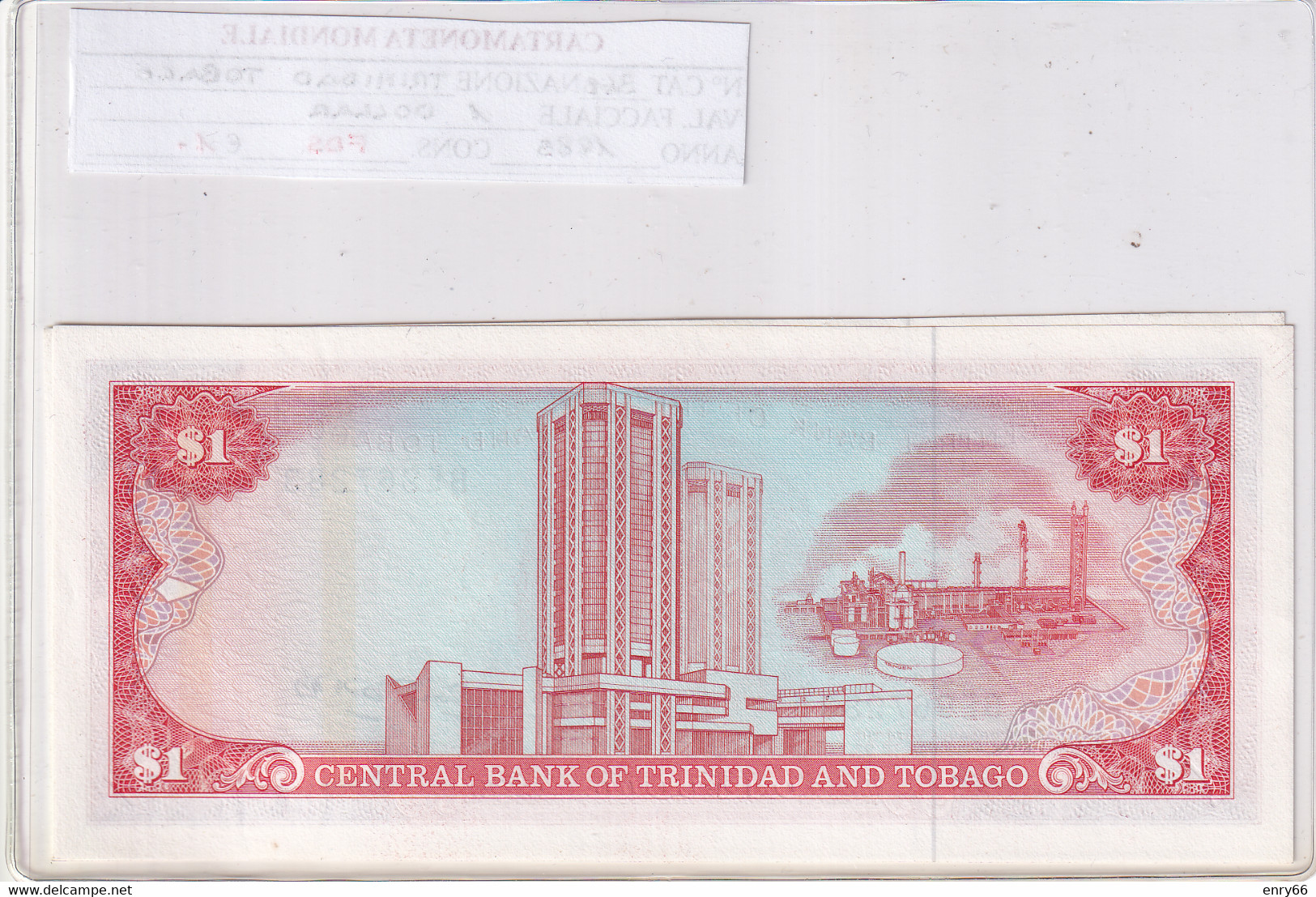 TRINIDAD E TOBAGO 1 DOLLAR 1985 P36B - Trinité & Tobago