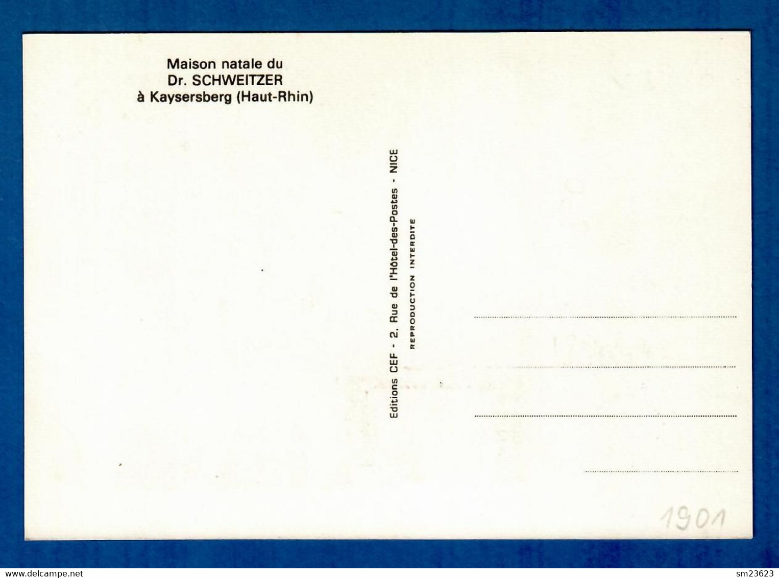 Frankreich / France  1975   Mi.Nr. 1901 , Docteur Albert Schweitzer - Maximum Card - Kaysersberg 11 Janvier 1975 - Albert Schweitzer