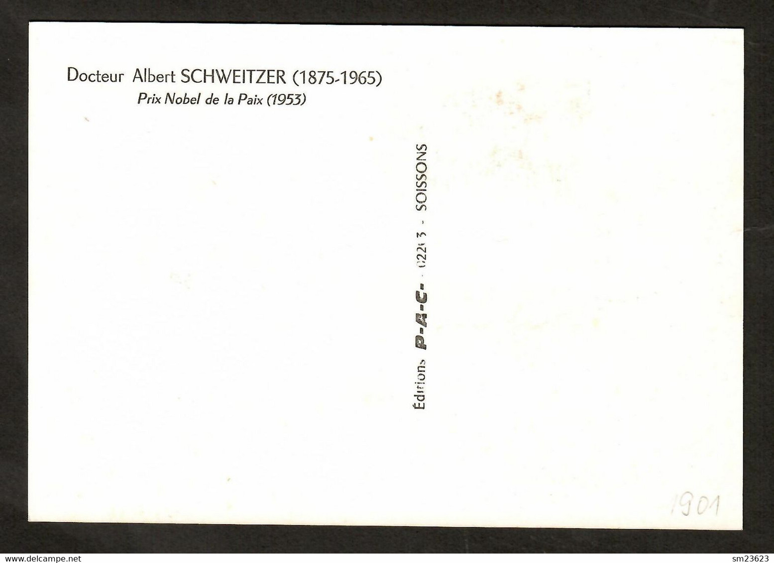 Frankreich / France  1975   Mi.Nr. 1901 , Docteur Albert Schweitzer - Maximum Card - Kaysersberg 11 Janvier 1975 - Albert Schweitzer