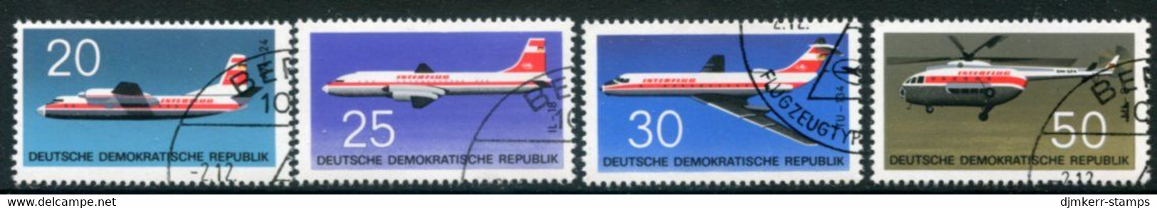 DDR / E. GERMANY 1969 Aircraft Used.  Michel 1524-27 - Gebraucht