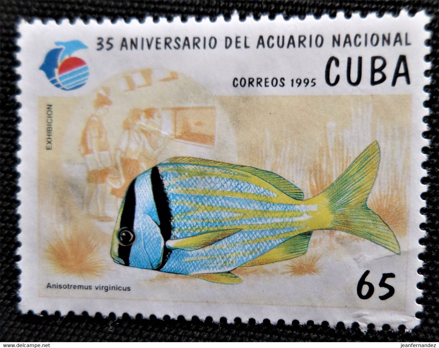 Timbre De Cuba 1995 The 35th Anniversary Of The National Aquarium   Y&T N° 3433 - Oblitérés