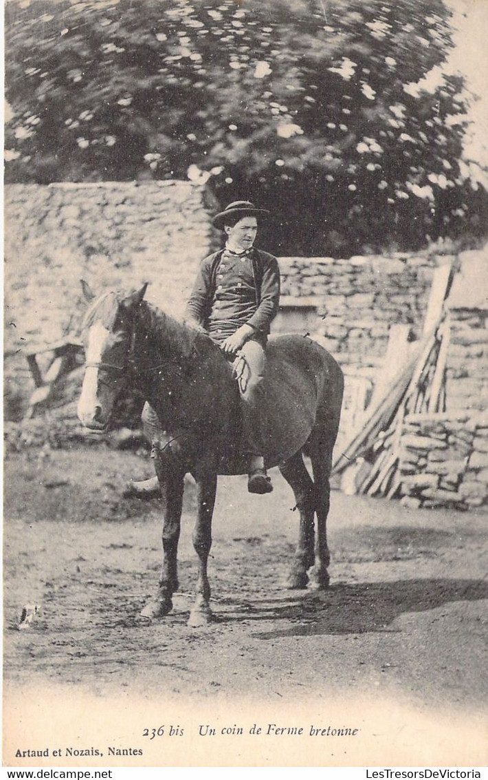 CPA - FRANCE - Folklore - Un Coin De Ferme Bretonne - Artaud Et Nozais Nantes - Bauernhöfe