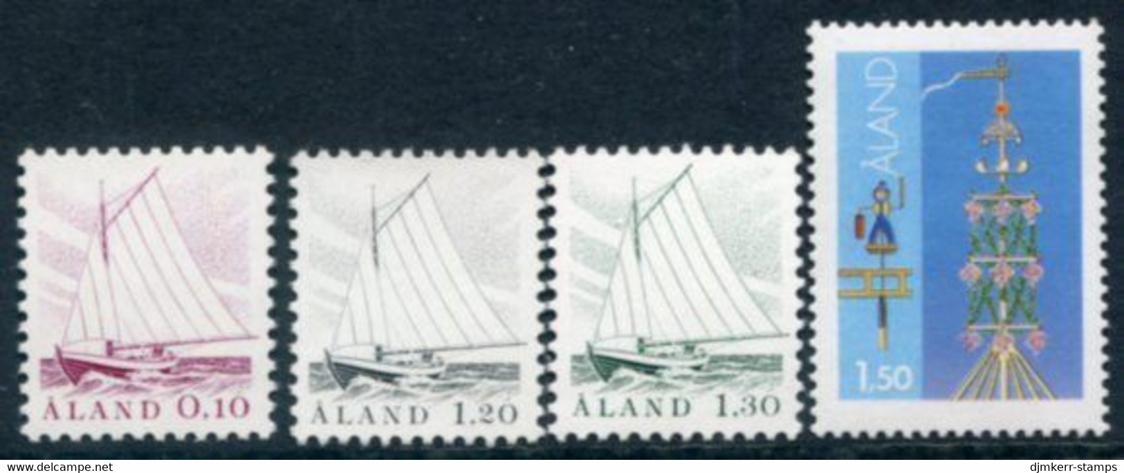 ALAND ISLANDS 1985-86 Definitive (4) MNH / **.  Michel 8-10, 14 - Ålandinseln
