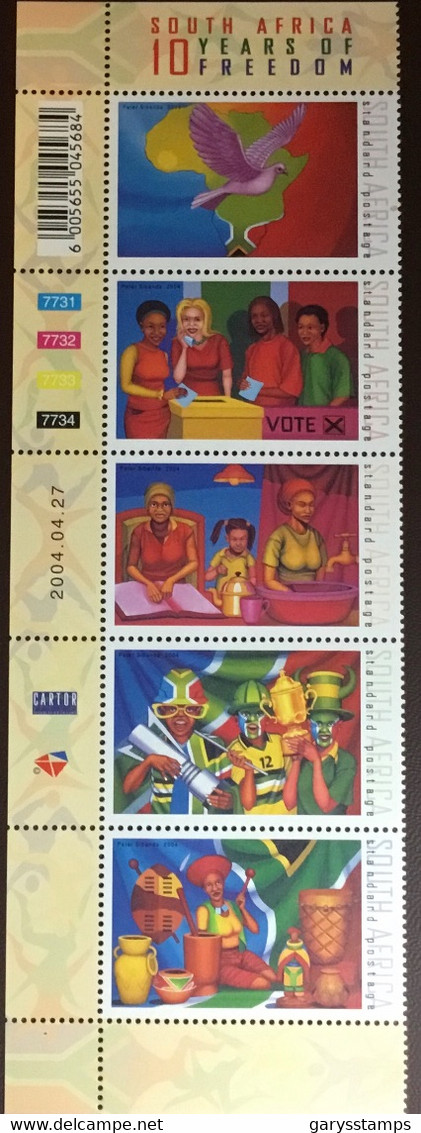 South Africa 2004 10 Years Of Freedom Democracy MNH - Unused Stamps