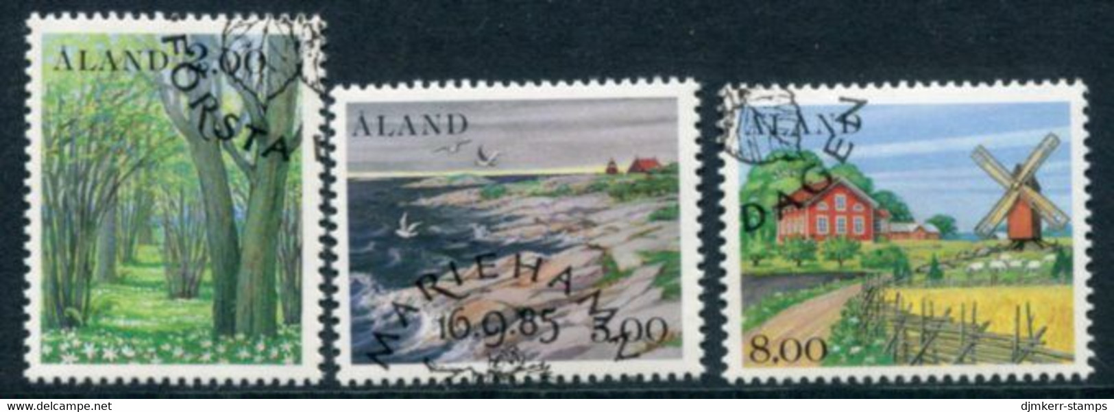 ALAND ISLANDS 1985 Landscapes Used.  Michel 11-13 - Ålandinseln