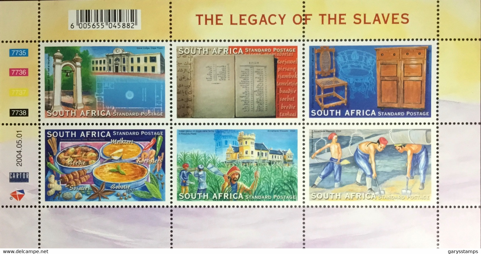 South Africa 2004 10 Legacy Of Slaves Sheetlet MNH - Unused Stamps