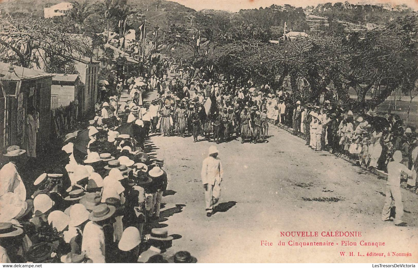 CPA NOUVELLE CALEDONIE - Fêtes Du Cinquantenaire - Pilou Canaque - W H L Editeur - Nouvelle-Calédonie