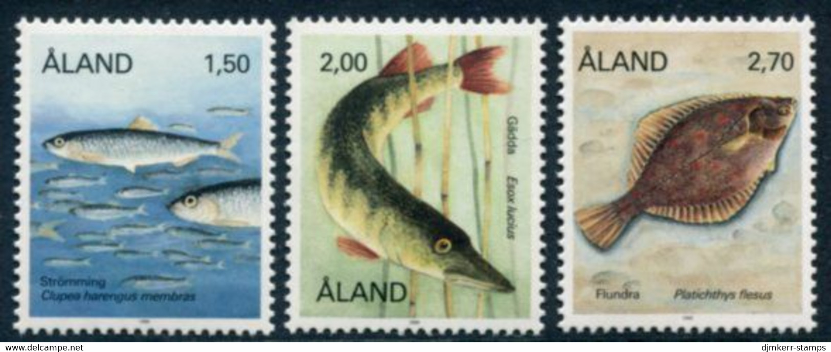 ALAND ISLANDS 1990 Fish MNH / **.  Michel 38-40 - Ålandinseln