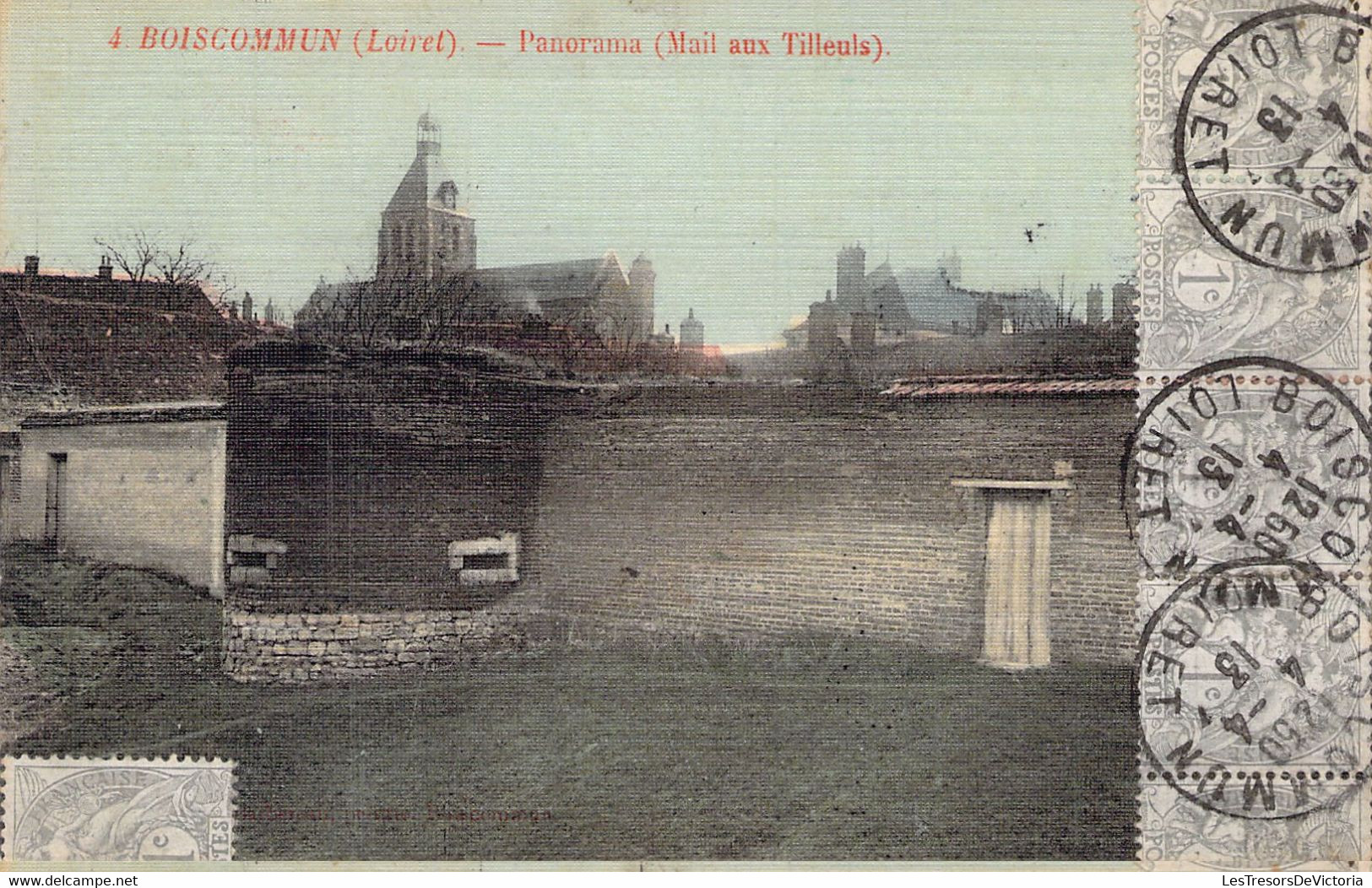 CPA - FRANCE - 45 - BOISCOMMUN - Panorama - Mail Aux Tilleuls - Colorisée - Autres & Non Classés