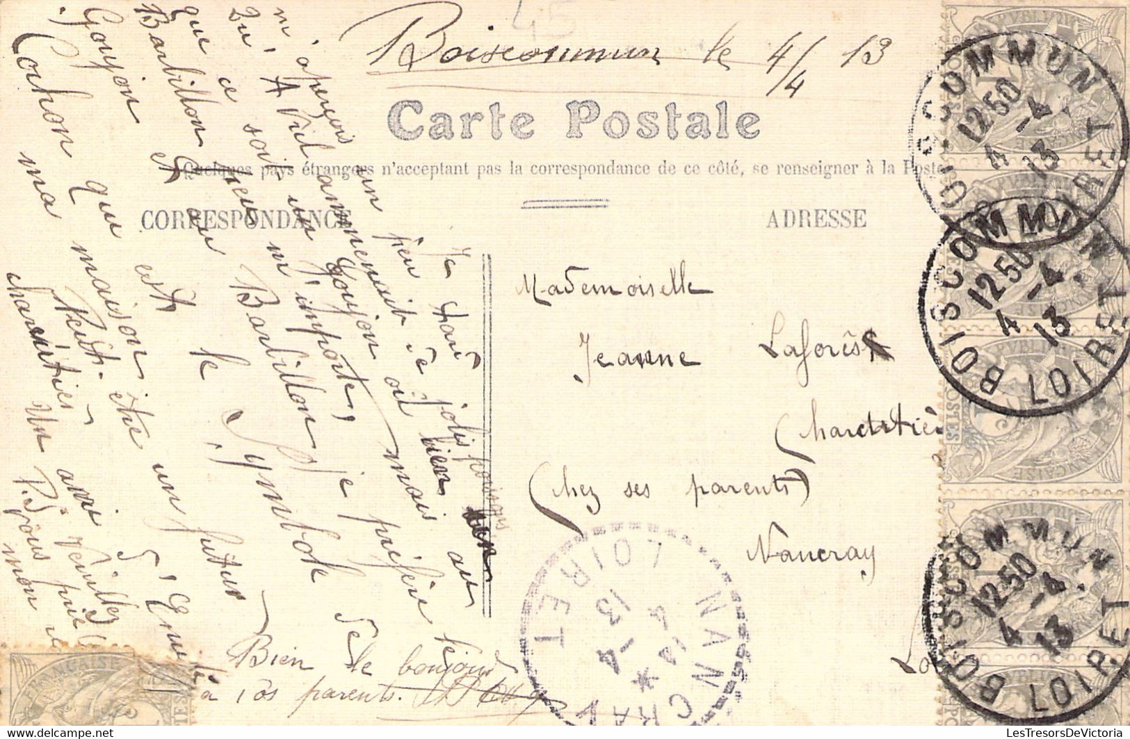 CPA - FRANCE - 45 - BOISCOMMUN - Panorama - Mail Aux Tilleuls - Colorisée - Andere & Zonder Classificatie