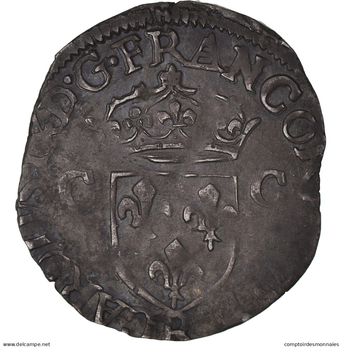 Monnaie, France, Charles IX, Douzain Aux Deux C, 1573, Saint-André De - 1560-1574 Karel I