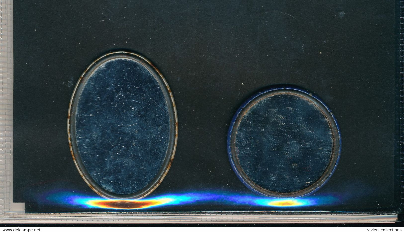 Publicité Ancienne Miroir De Poche Publicitaire Lille (59) Richter Bleu à L'Hirondelle Et Miror Pour Tous Métaux - Autres & Non Classés