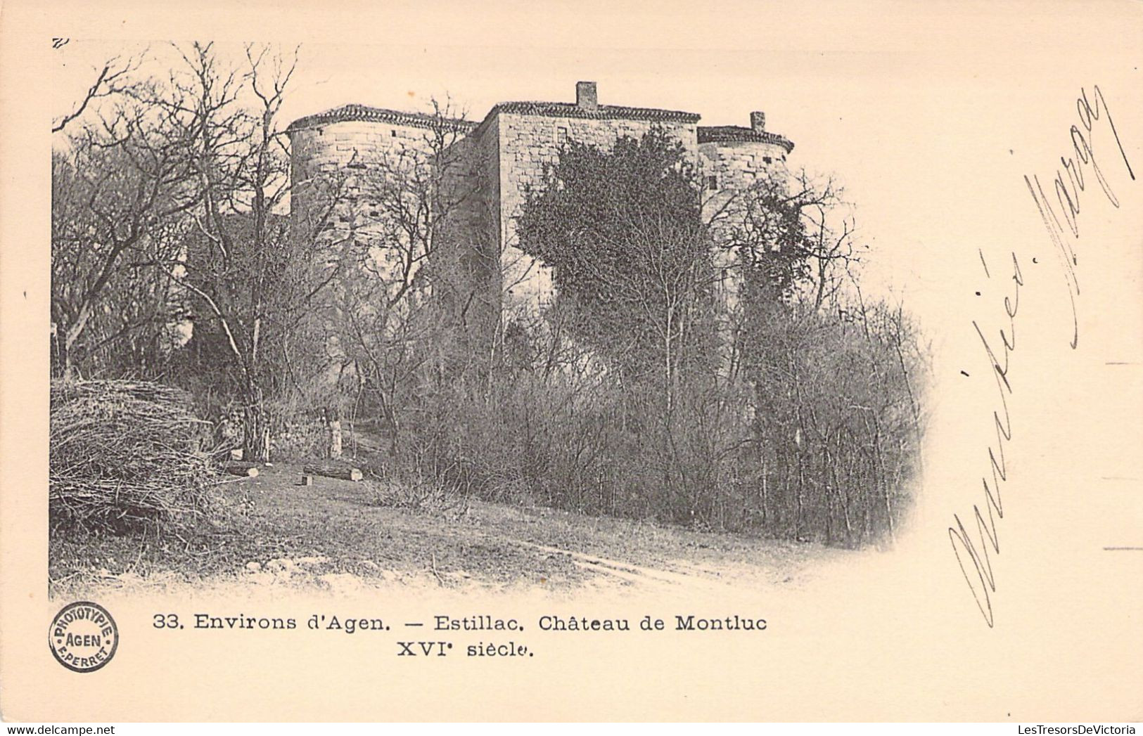 CPA Précurseur - FRANCE - 47 - Environs D'AGEN - Château De Montluc - ESTILLAC - Edition F PERRET - Otros & Sin Clasificación