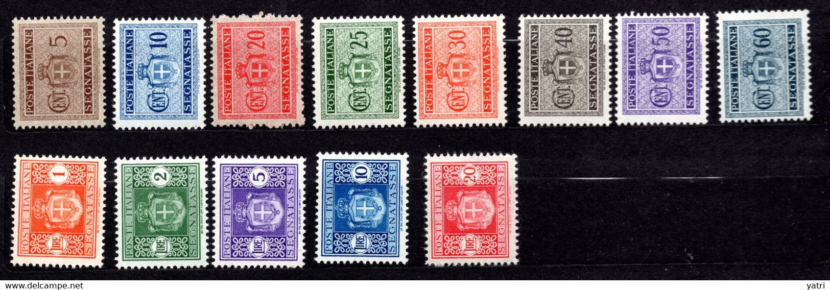 Luogotenenza - 1945 - Segnatasse (senza Filigrana) Sass. 73-85 - Serie Completa ** MNH - Postage Due