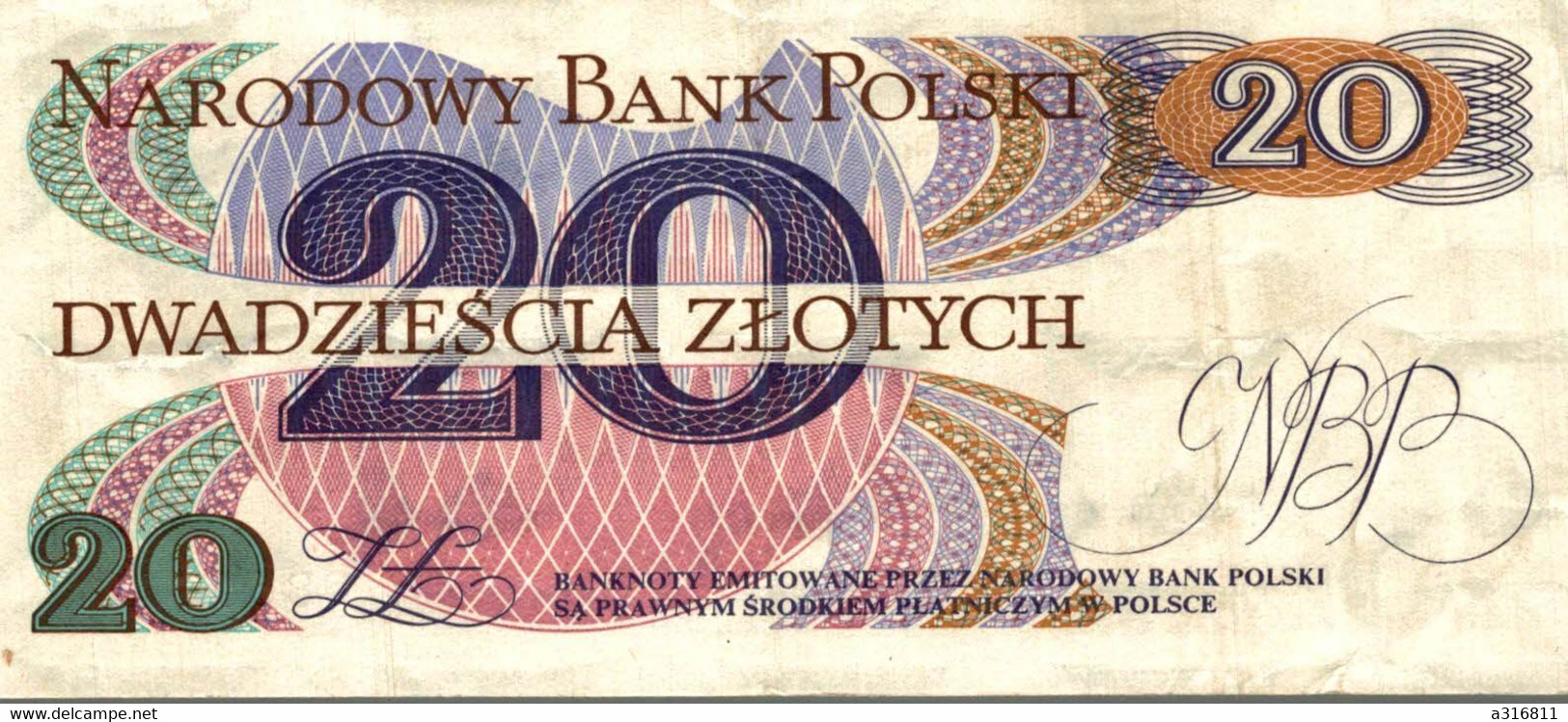 POLEN , POLAND , 1.6.1982 , 20 DWADZIESCIA Zlotych , Pick# 140 , UNC - Pologne