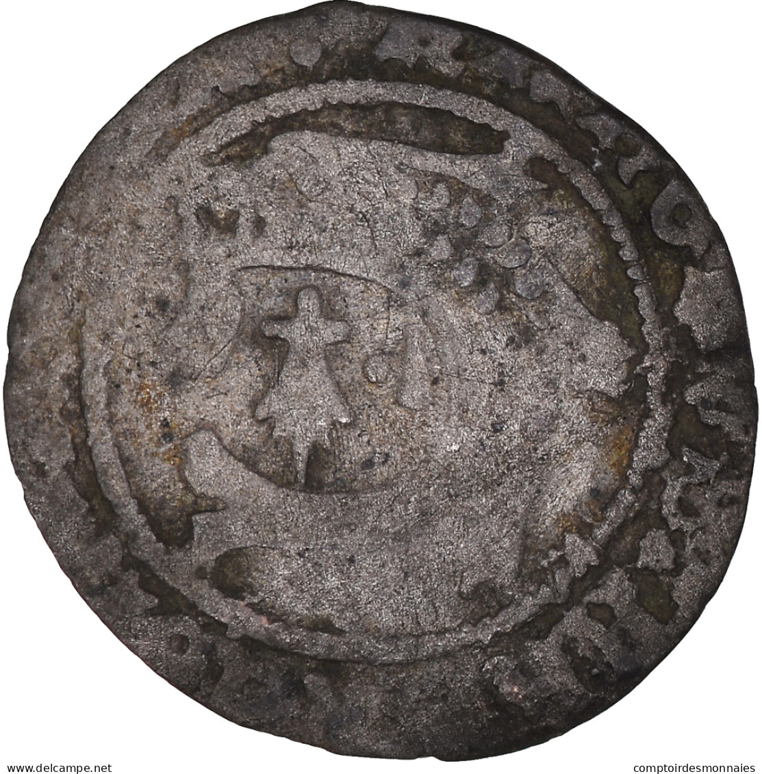 Monnaie, France, Charles VIII, Liard Au Dauphin De Bretagne, Rennes, TB+ - 1483-1498 Charles VIII The Affable