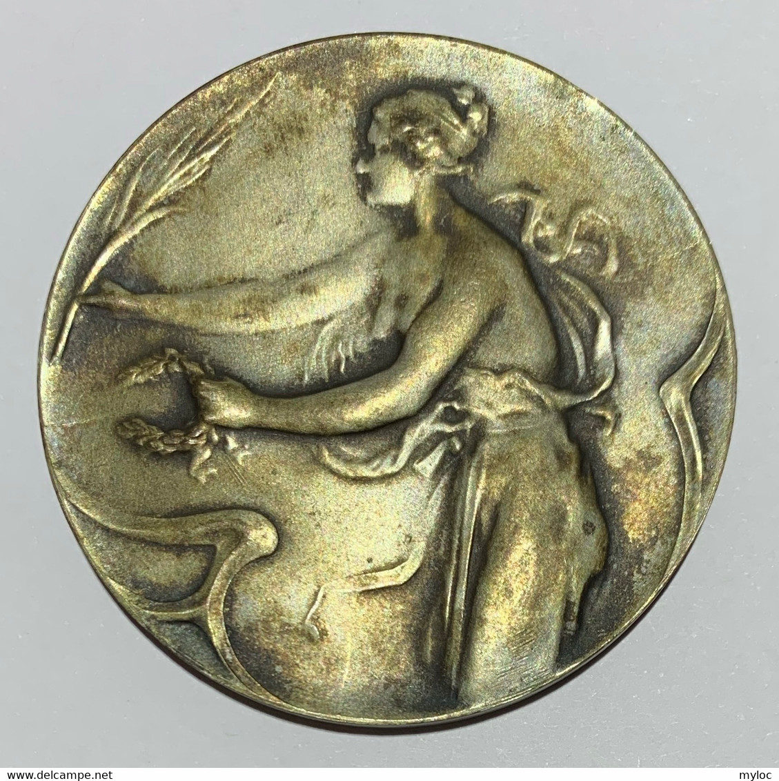 Médaille. V.B.P. 1950. Vlaamse Bond Van Postzegelverzamelaars. Diam. 50 Mm - Professionals / Firms