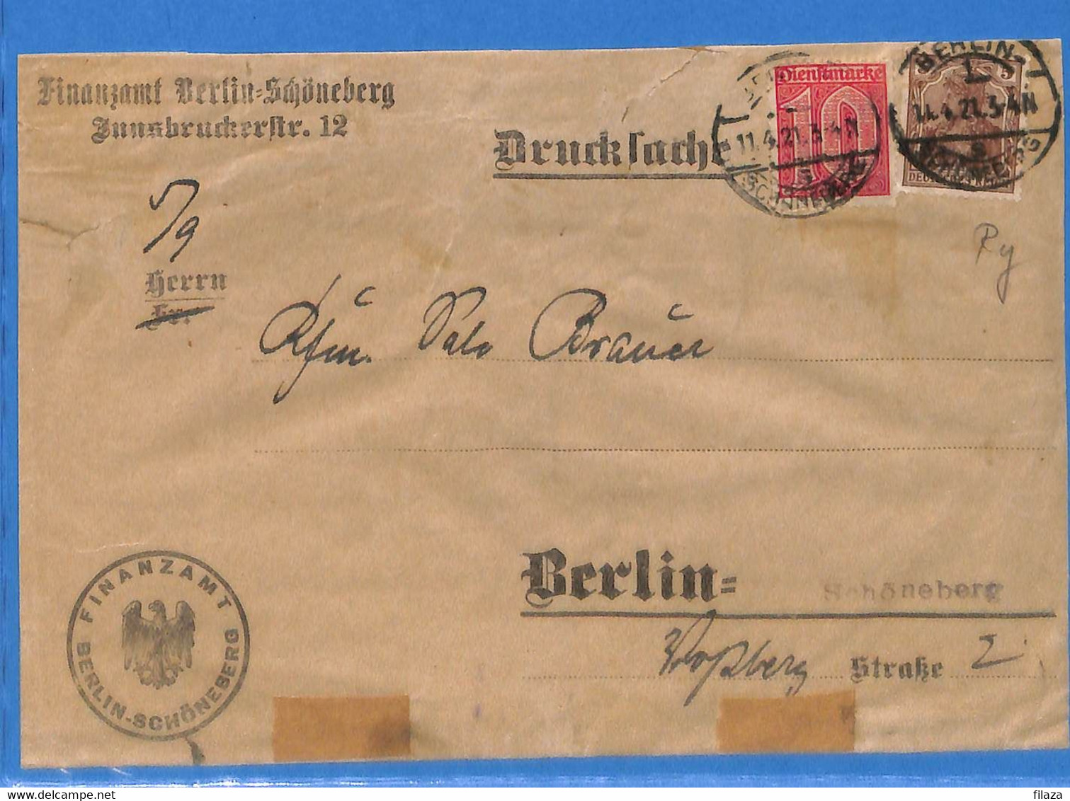Allemagne Reich 1921 Lettre De Berlin (G11103) - Briefe U. Dokumente
