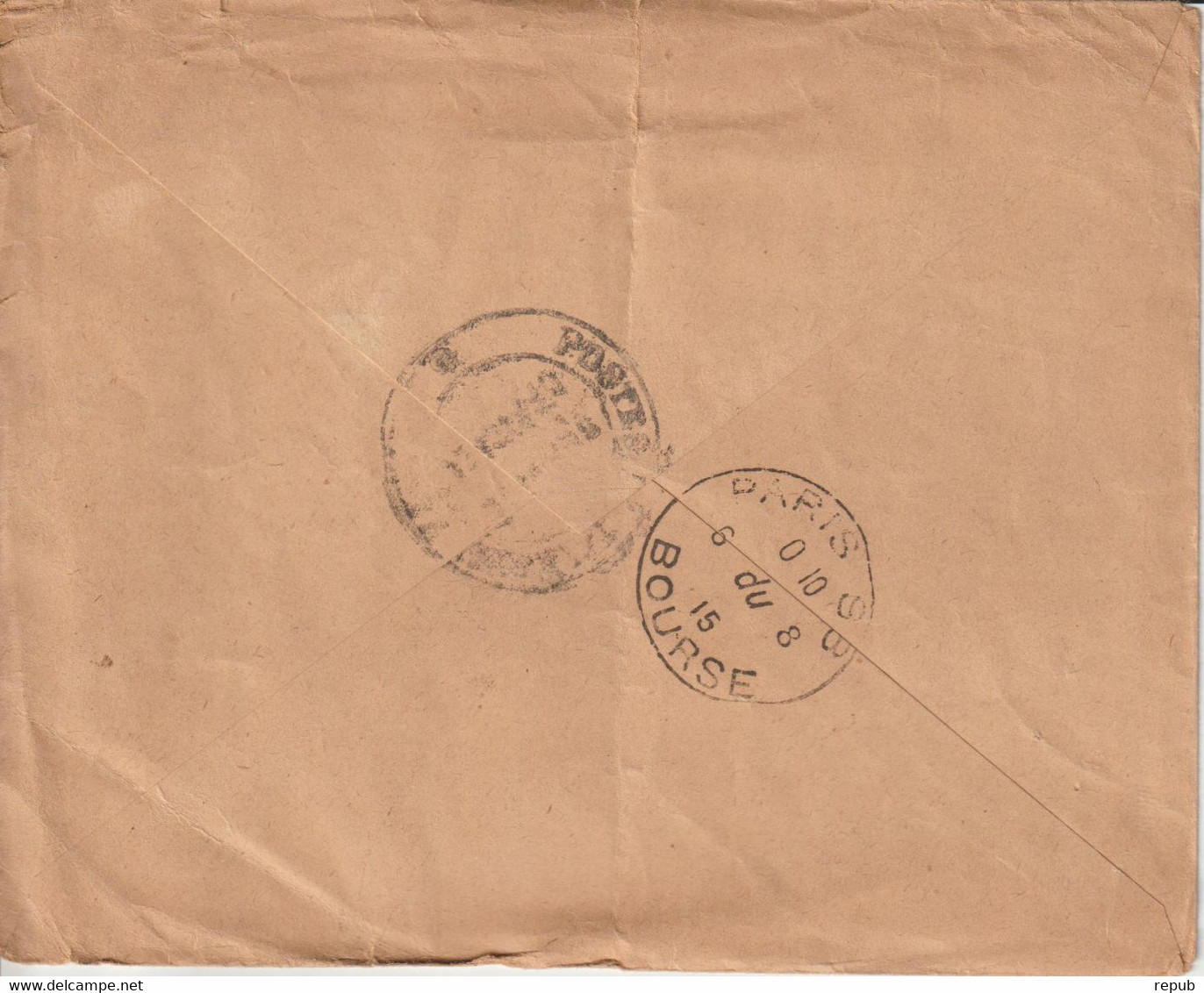 France 1915 Enveloppe PTT Service Dépeches Télégraphiques - 1877-1920: Semi Modern Period