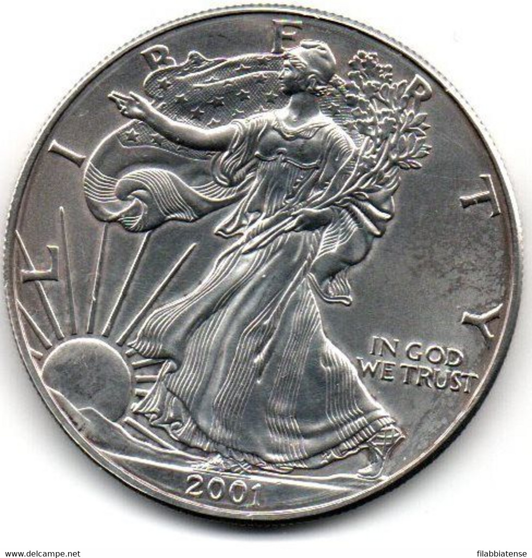 2001 - Stati Uniti 1 Dollar Argento  - Oncia Eagle      ---- - Commemorative