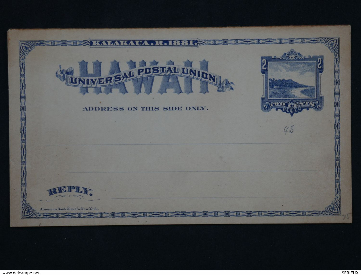 W18 ETATS UNIS BELLE CARTE ENTIER 1918 HAWAI  + NON VOYAGEE++ - Hawaï