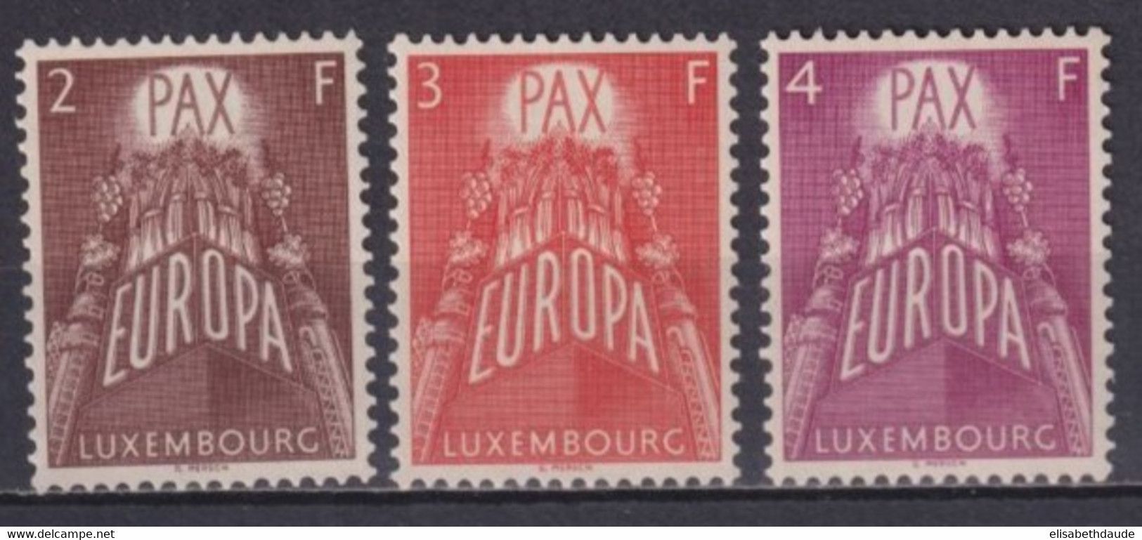 1957 - EUROPA / CEPT - LUXEMBOURG - YVERT N°531/533 ** MNH - COTE YVERT = 155 EUR. - 1957
