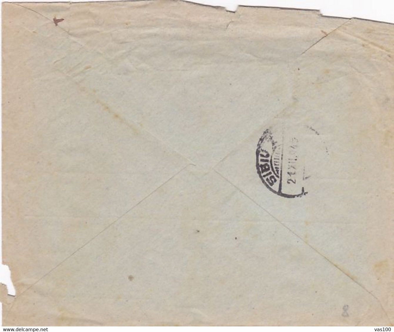 WW2, KING MICHAEL, STAMPS ON CENSORED SIBIU 16 COVER, 1945, ROMANIA - 2. Weltkrieg (Briefe)