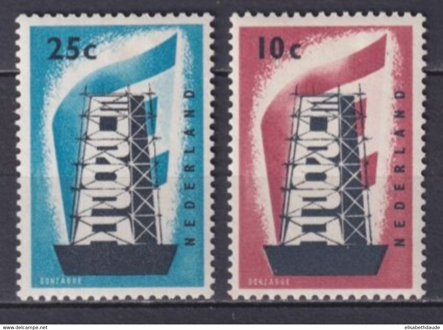 1956 - EUROPA / CEPT - NEDERLAND - YVERT N°659/660 * MLH - COTE YVERT Pour ** = 70 EUR. - 1956