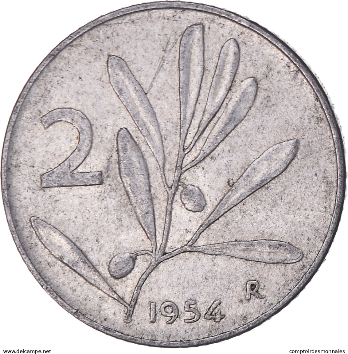 Monnaie, Italie, 2 Lire, 1954, Rome, TB, Aluminium, KM:94 - 2 Liras