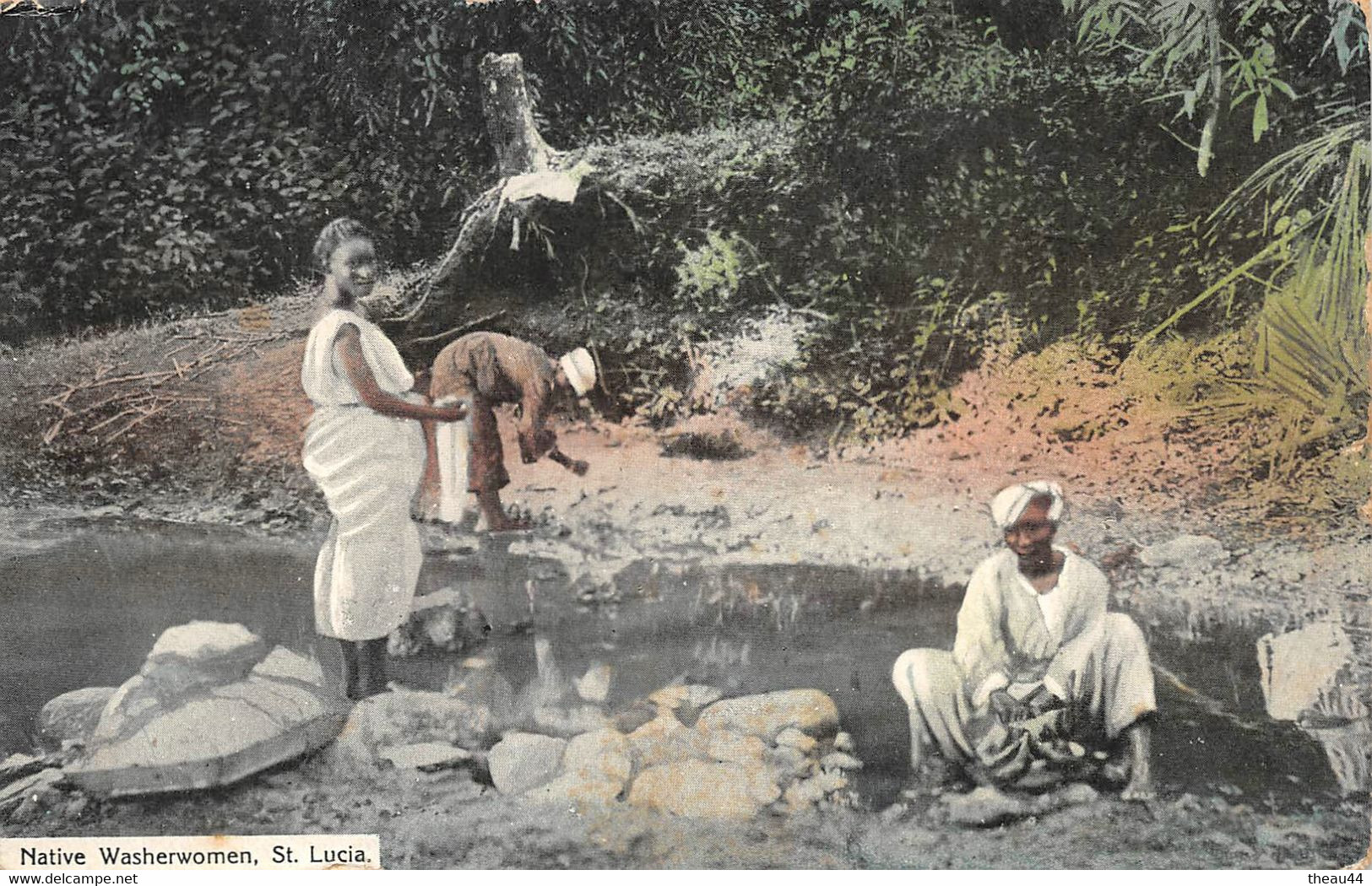 ¤¤   -  SAINTE-LUCIE   -   Native Washerwomen   -  Lavoir, Lavendières , Laveuses     -   ¤¤ - Santa Lucia