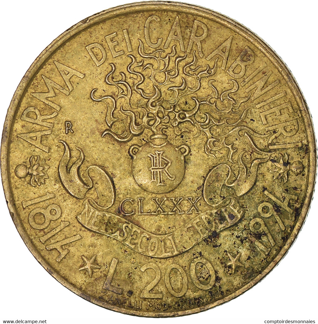 Monnaie, Italie, 200 Lire, 1994, Rome, TB, Bronzital, KM:164 - 200 Liras