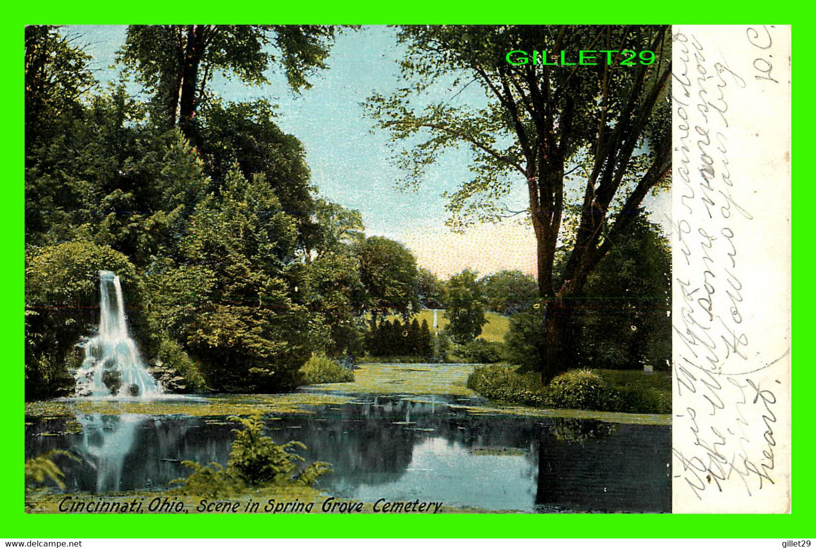 CINCINNATI, OH - SCENE IN SPRING GROVE CEMETERY - TRAVEL IN 1906 -  H.C. LEIGHTON CO - - Cincinnati