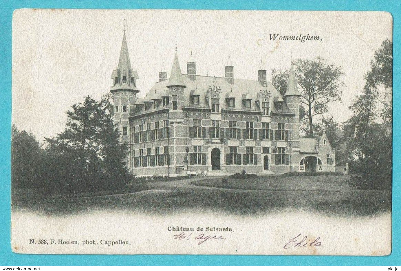 * Wommelgem - Wommelghem (Antwerpen - Anvers) * (F. Hoelen, Nr 588) Chateau De Selsaete, Kasteel Zelzate, TOP - Wommelgem