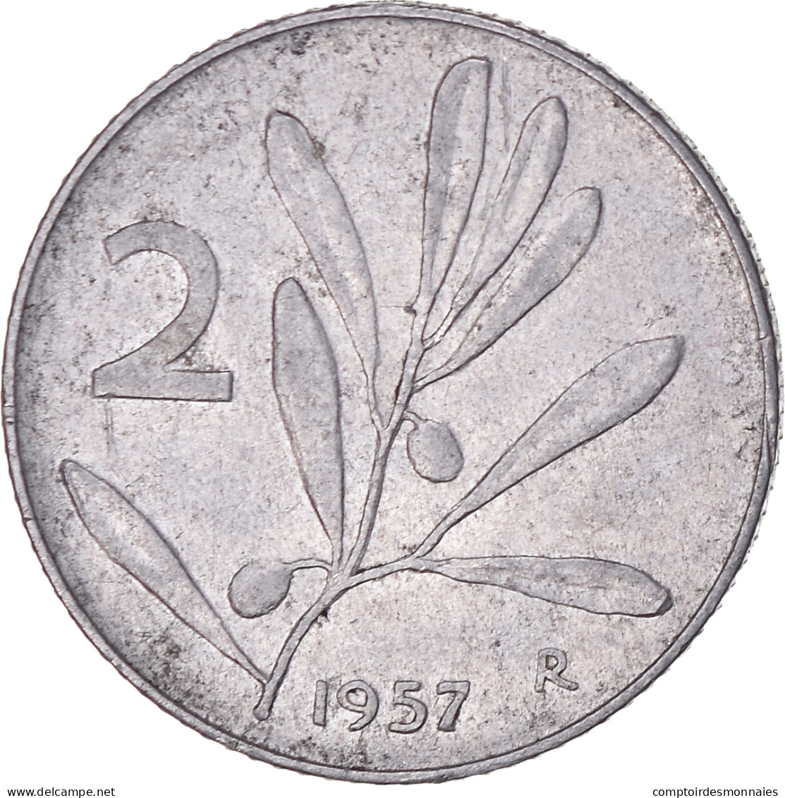 Monnaie, Italie, 2 Lire, 1957, Rome, TB+, Aluminium, KM:94 - 2 Liras