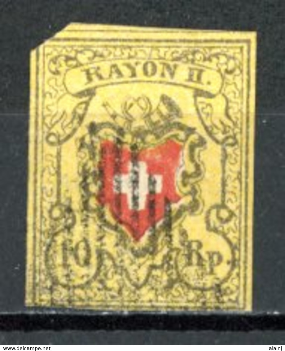 Helvetia   Y&T   15   Mi   8   Obl   ---      2ème Choix - 1843-1852 Federal & Cantonal Stamps