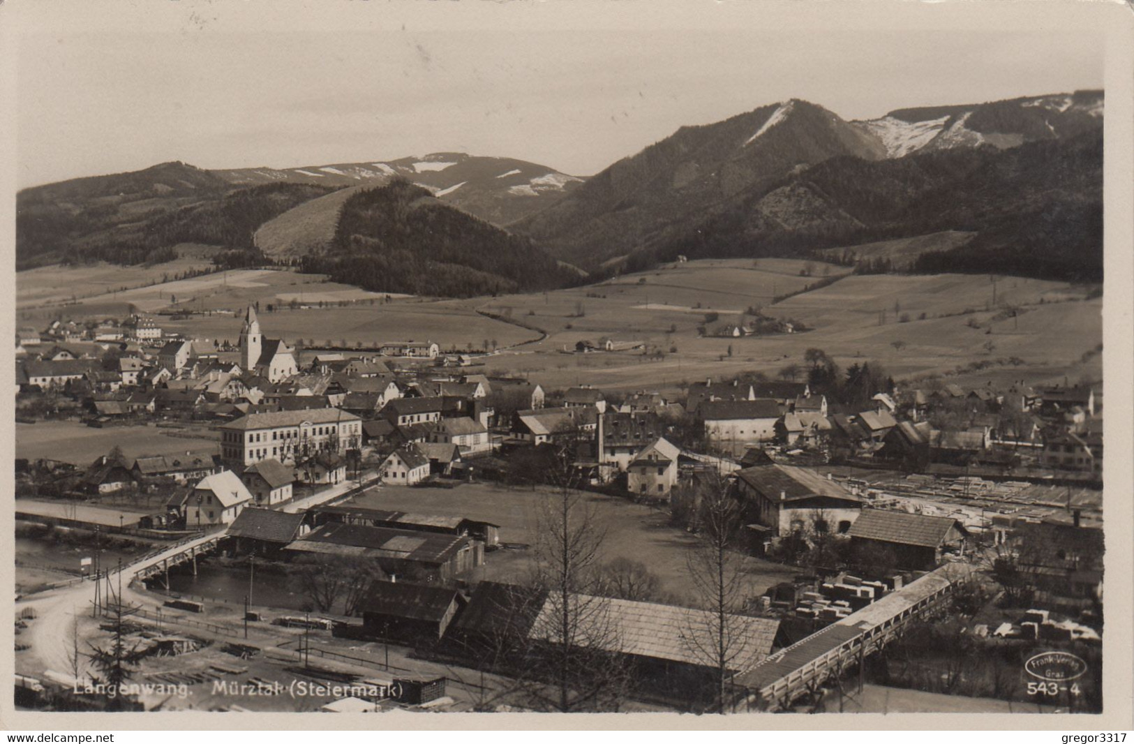 C634) LANGENWANG Im Mürztal - Steiermark - Straße Häuser Kirche Usw. TOP DETAILS 1937 - Langenwang