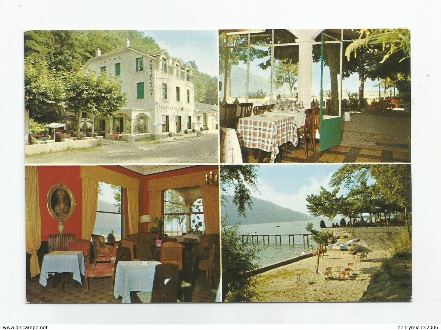 73 Savoie Aix Les Bains Tresserve Plage Hotel Restaurant Route Nationale Chambéry  Bard Charcot Au Bord Du Lac - Aix Les Bains