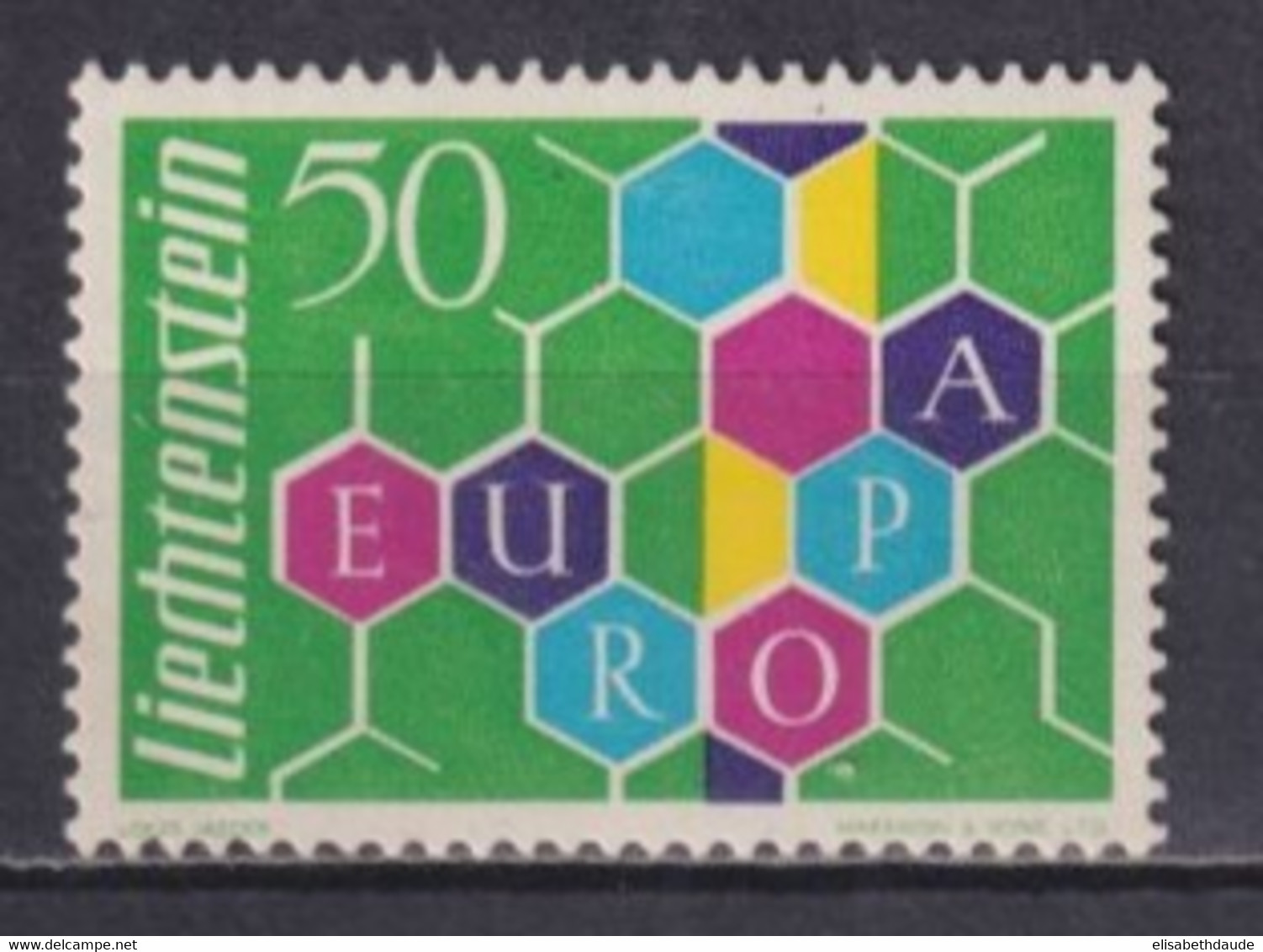 1960 - EUROPA / CEPT - LIECHTENSTEIN - YVERT N°355 * MLH - COTE YVERT Pour ** = 120 EUR. - 1960