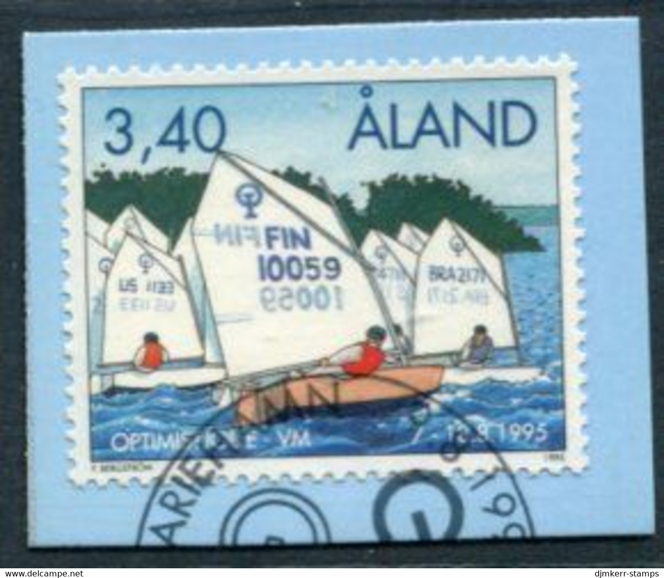 ALAND ISLANDS 1995 Optimist Class Sailing Championship Used.  Michel 104 - Aland