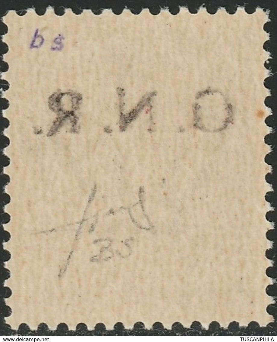 GNR Tir. Brescia Posta Aerea 5 L. Verde Decalco Sass 123/Ik MNH** F. Fiecchi Non Catalogato - Luftpost