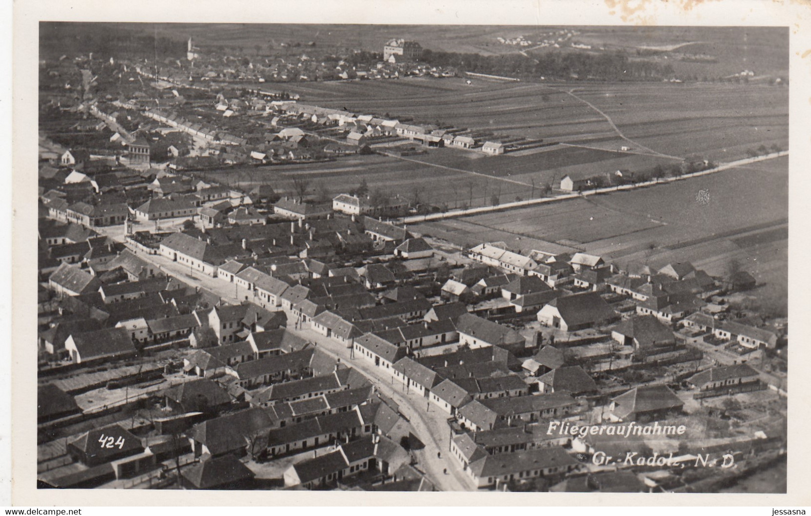 AK - GROSS KADOLZ Im Weinviertel - Fliegeraufnahme 1940 - Hollabrunn