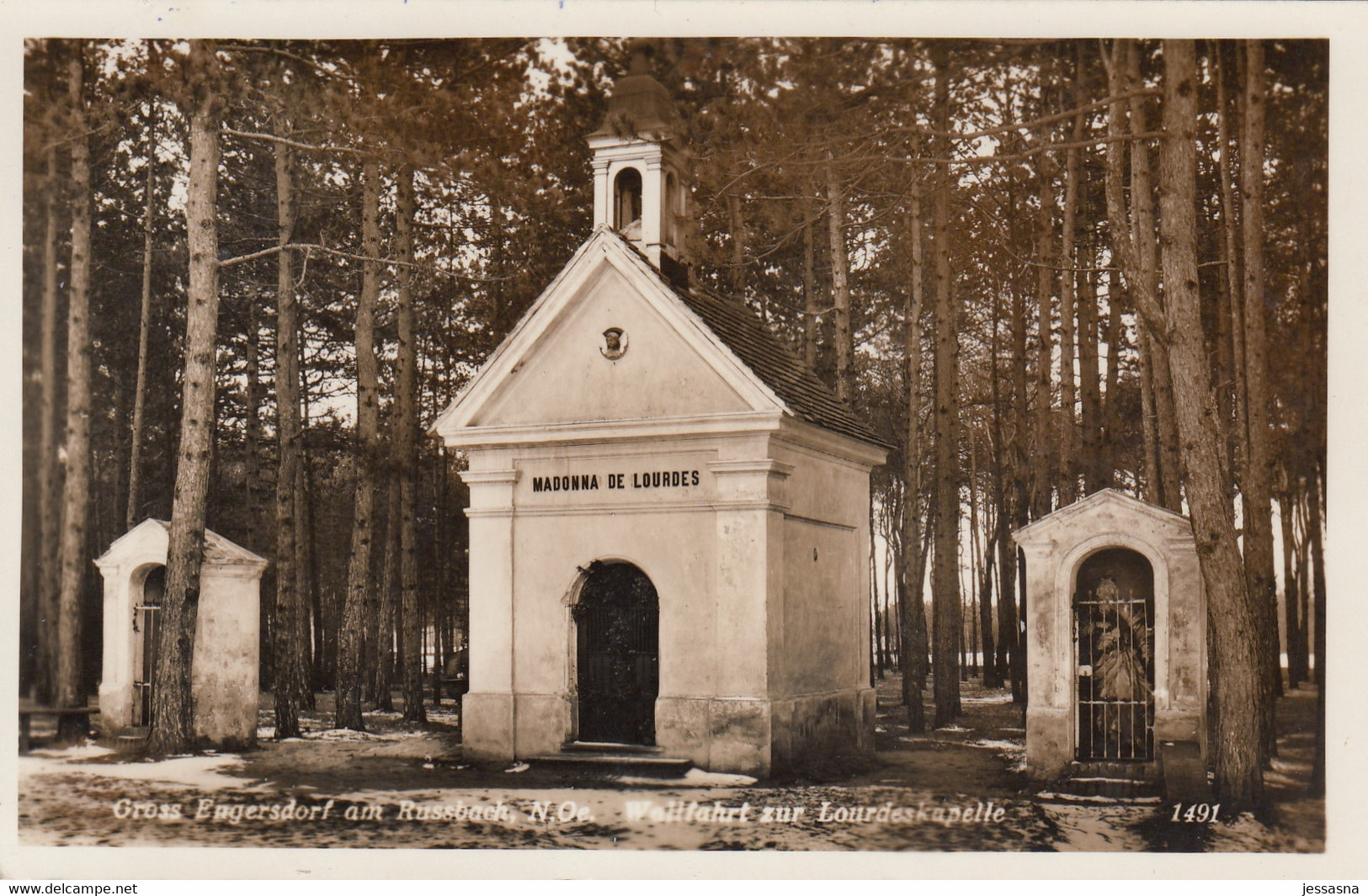 AK - GROSSENGERSDORF Am Rußbach - Lourdes Kapelle 1937 - Mistelbach