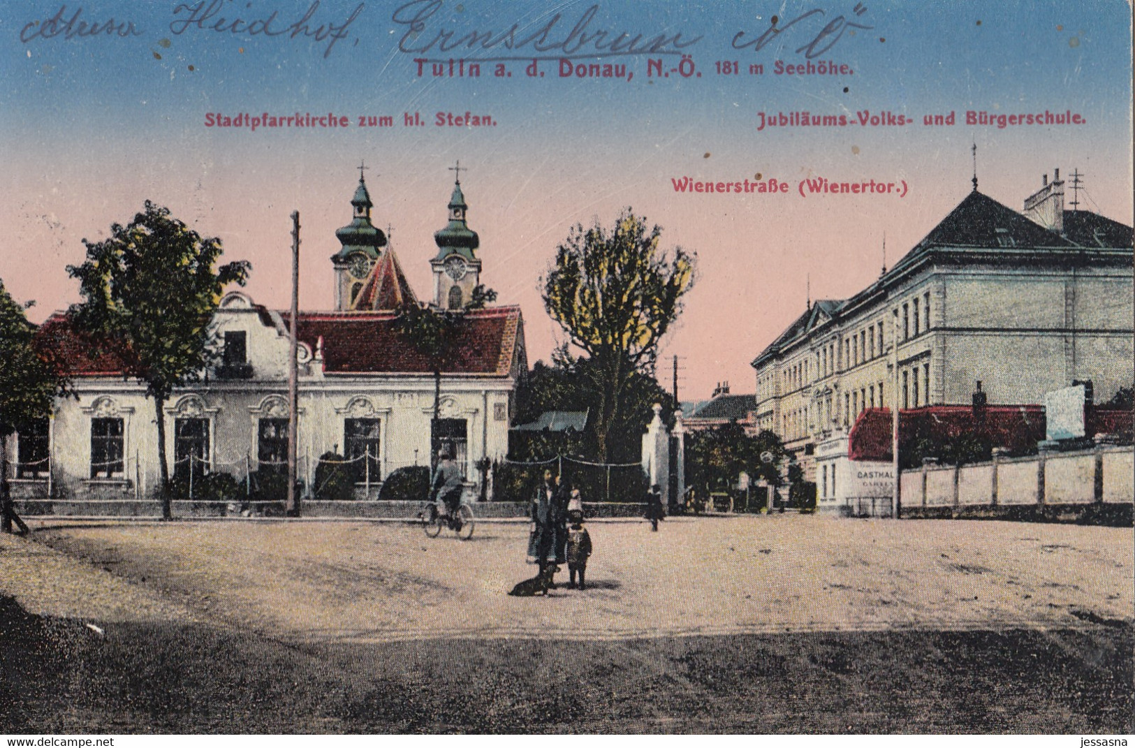 AK - TULLN A/d Donau - Partie Beim Wienertor Mit Schule 1918 - Tulln