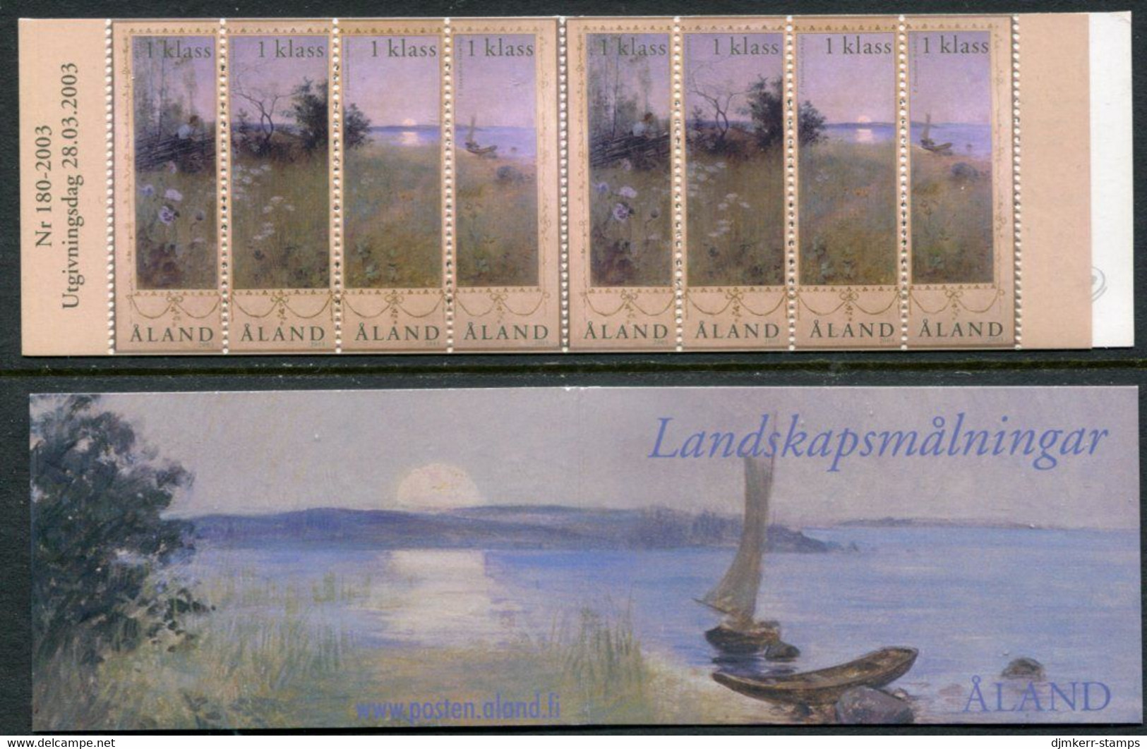 ALAND ISLANDS 2003 Summer Landscape Booklet MNH / **.  Michel 219-22 (MH11) - Ålandinseln