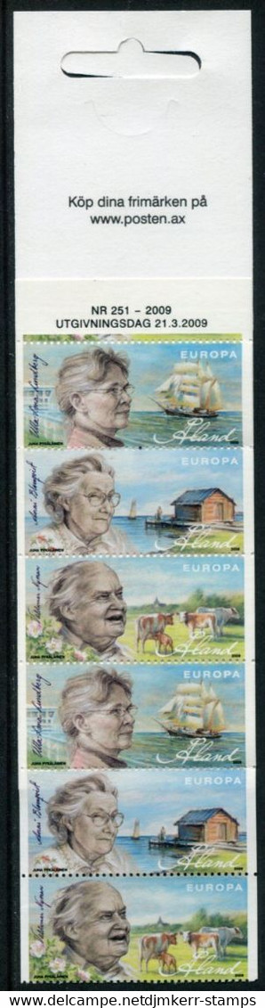 ALAND ISLANDS 2009 Writers Booklet MNH / **.  Michel 306-08 / MH17 - Aland