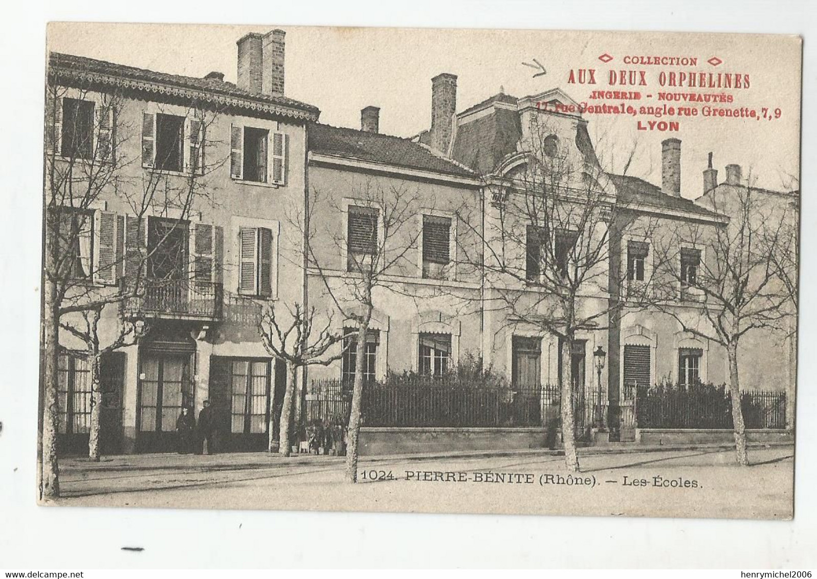 69 Rhone Pierre Bénite Les écoles Pub Aux Deux Orphelines Lyon - Autres & Non Classés