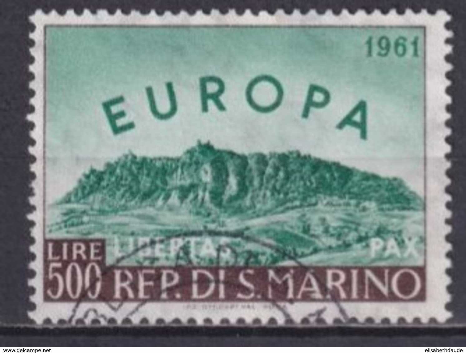 1961 - EUROPA - SAN MARINO YVERT N° 523 OBLITERE - COTE = 20 EUR. - 1961